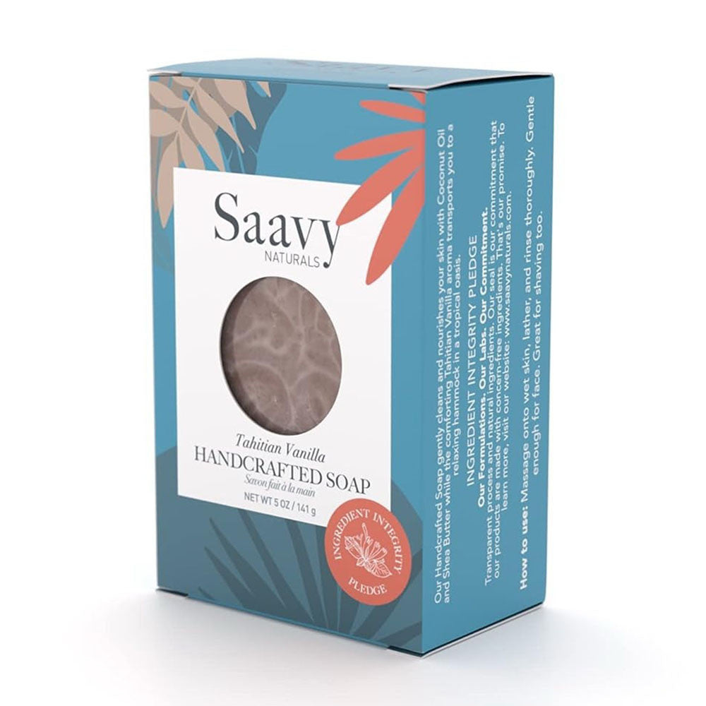 Saavy Naturals Tahitian Vanilla Handcrafted Soap, 5 Oz